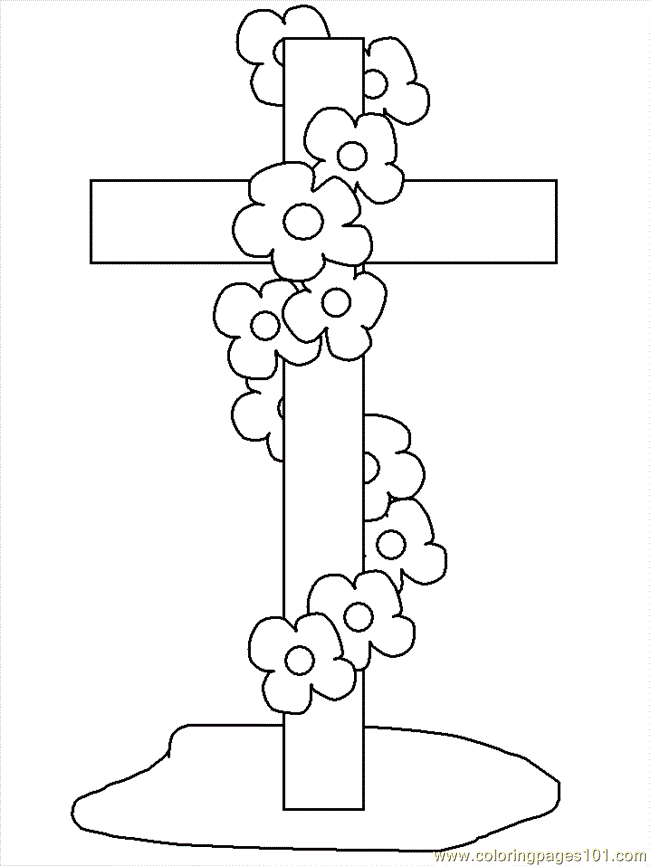 Plansa de colorat cu Cruce 31